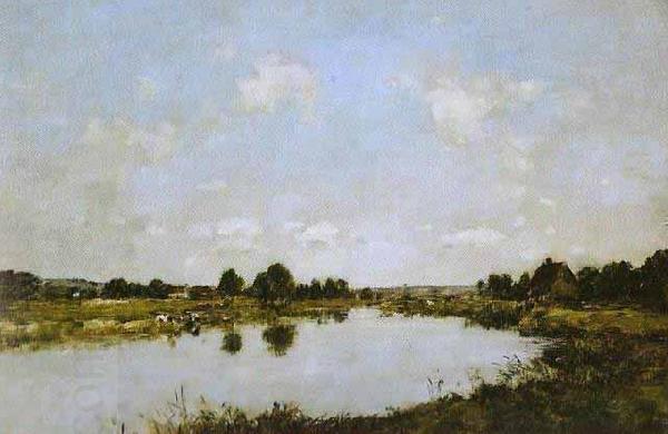 Eugene Boudin Deauville  O rio morto oil painting picture